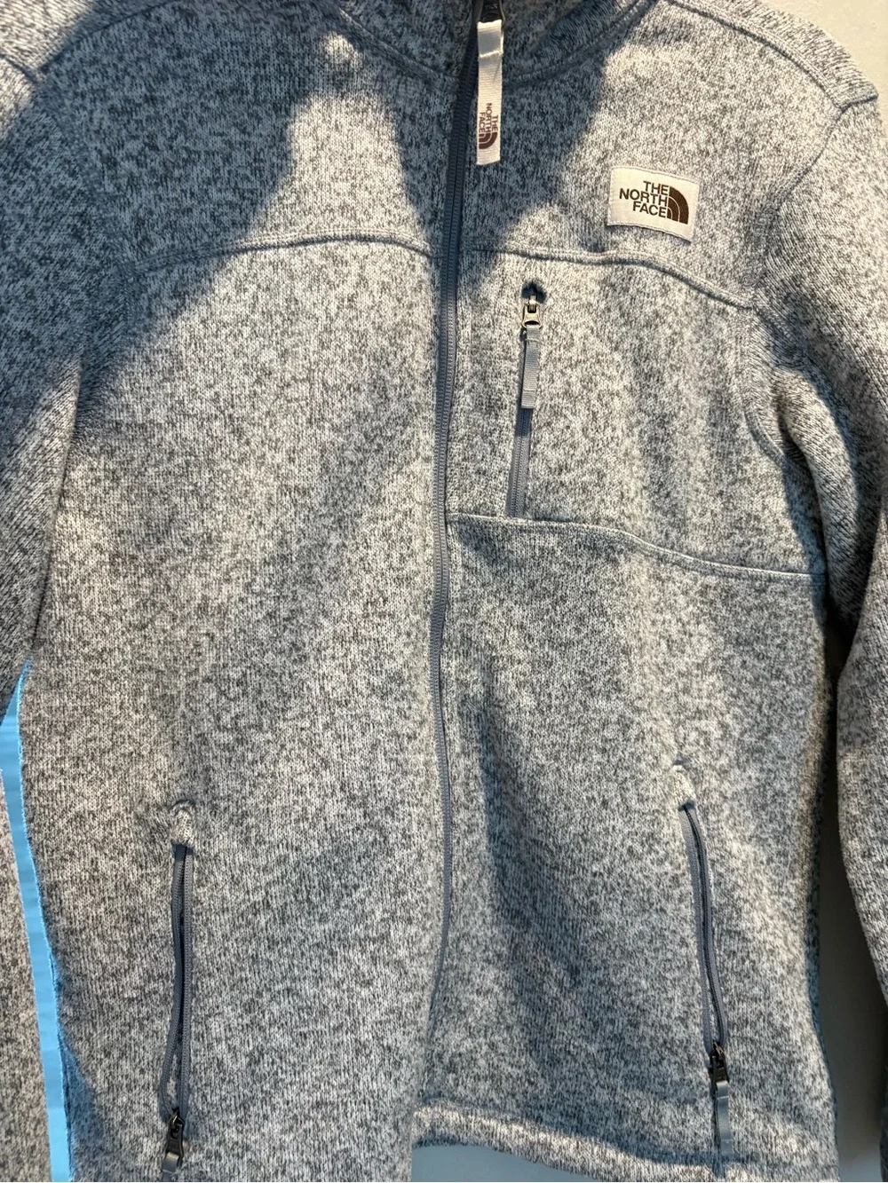 The North Face Boys Heather Grey Full-Zip Teddy Jacket